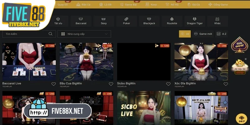 Casino Five88 là một điểm đến uy tín, đẳng cấp và đầy sức hút