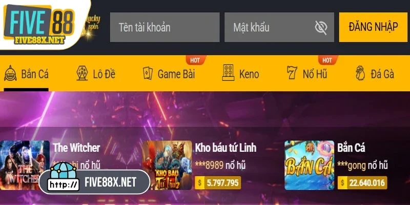 Đăng nhập Five88 siêu tiện lợi qua 3 bước trên mọi thiết bị