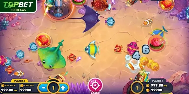 Trải nghiệm đại dương 3D sống động cùng bắn cá Topbet