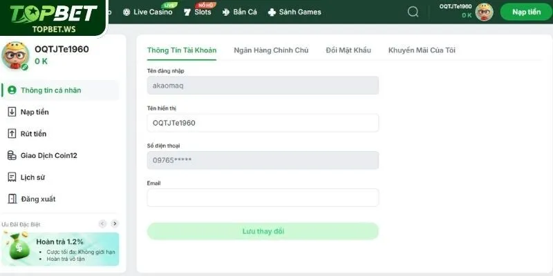 Quy trình xác thực tài khoản sau khi đăng ký Topbet