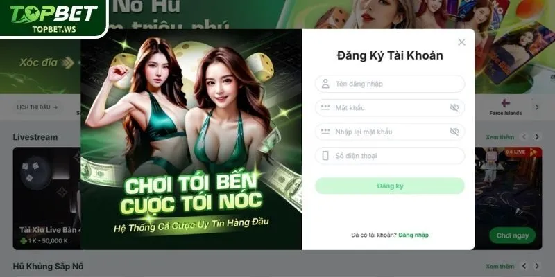 Đăng ký trên máy tính