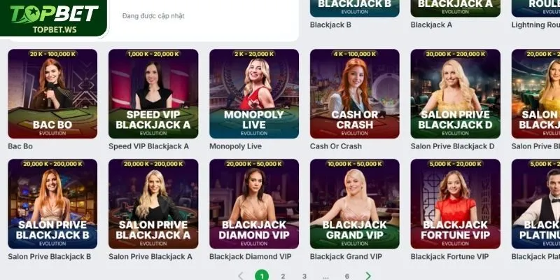 Nhà phát hành SE Live Casino Topbet